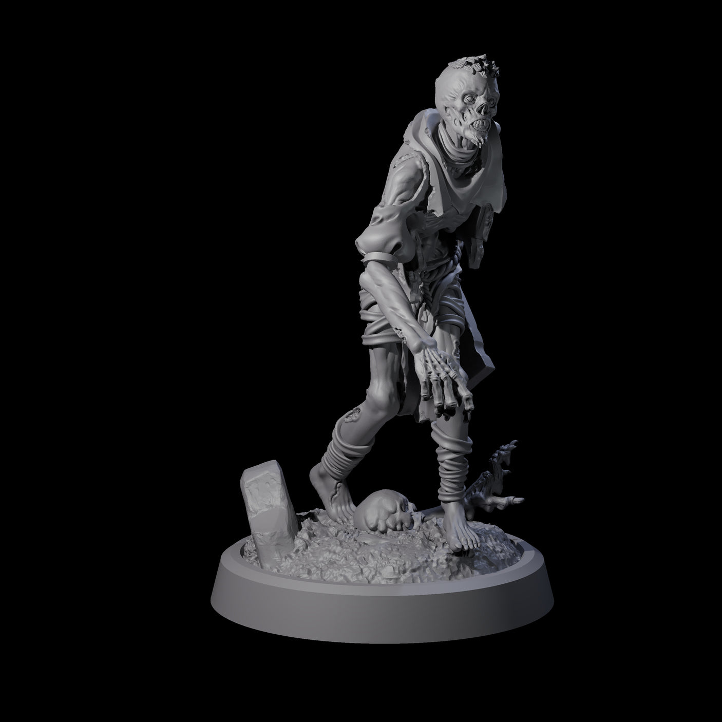 Weathered Zombie Serf A Miniature for Dungeons and Dragons, Pathfinder or other TTRPGs