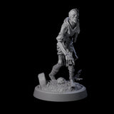 Weathered Zombie Serf A Miniature for Dungeons and Dragons, Pathfinder or other TTRPGs
