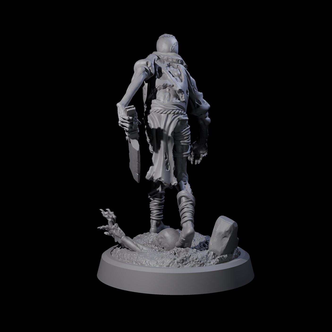 Weathered Zombie Serf A Miniature for Dungeons and Dragons, Pathfinder or other TTRPGs