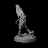 Weathered Zombie Serf A Miniature for Dungeons and Dragons, Pathfinder or other TTRPGs