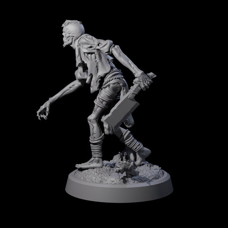 Weathered Zombie Serf A Miniature for Dungeons and Dragons, Pathfinder or other TTRPGs