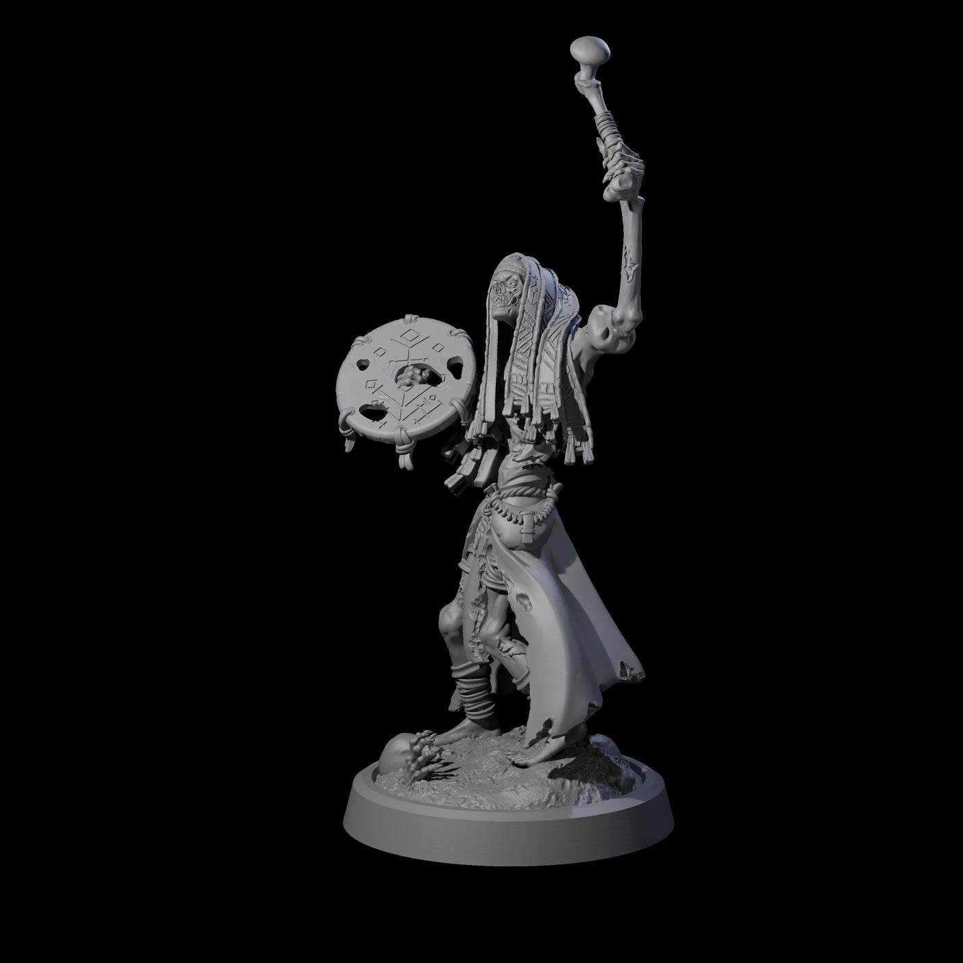 Weathered Zombie Serf C Miniature for Dungeons and Dragons, Pathfinder or other TTRPGs