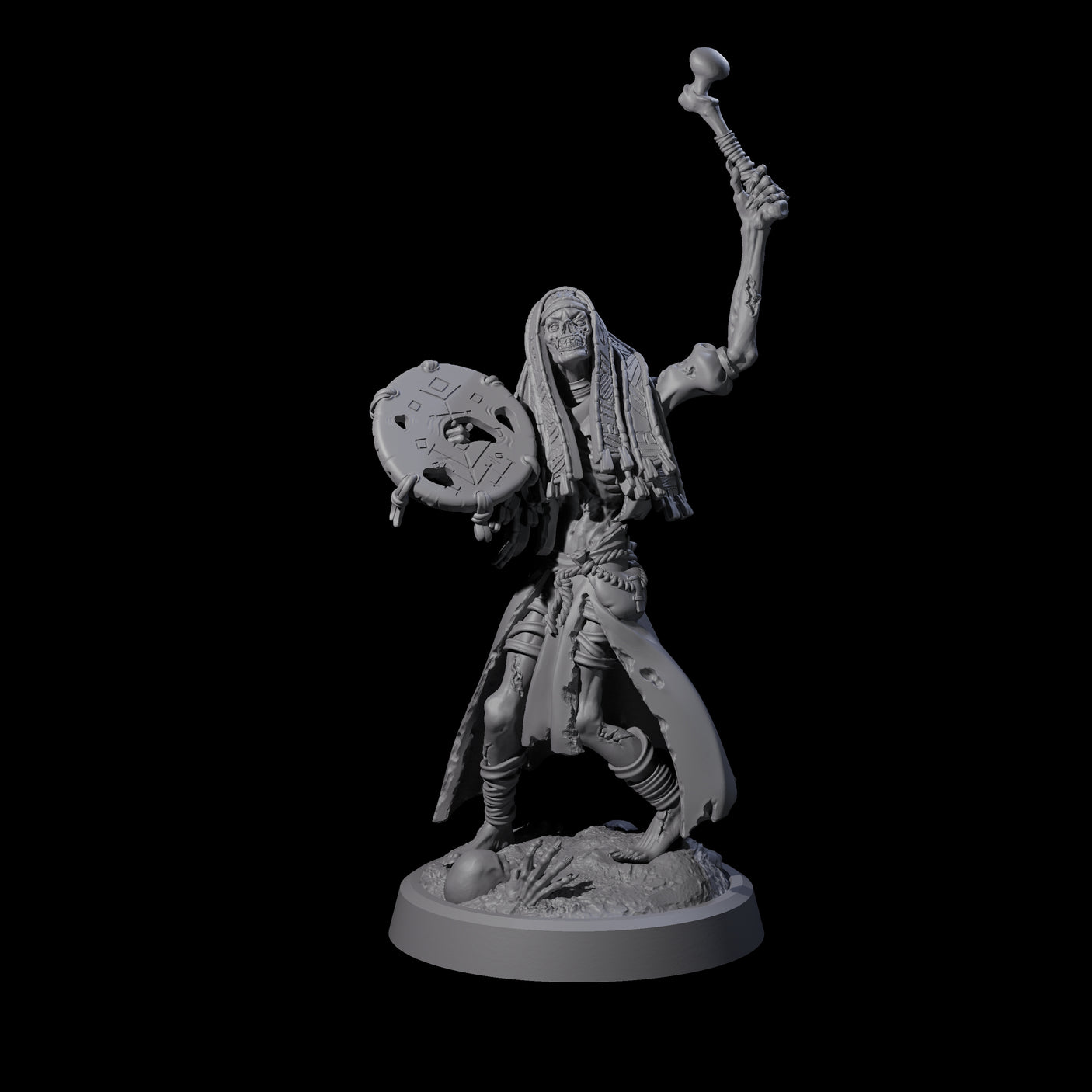 Weathered Zombie Serf C Miniature for Dungeons and Dragons, Pathfinder or other TTRPGs