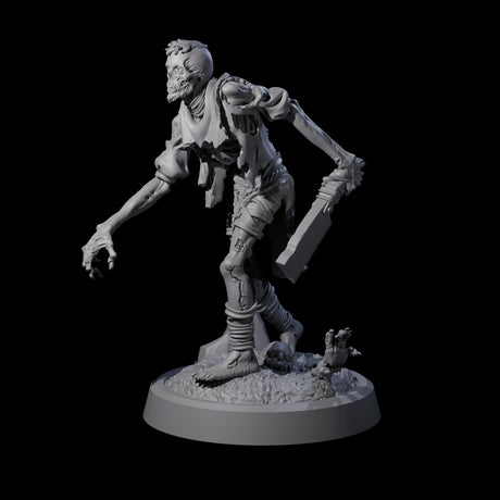 Weathered Zombie Serfs Miniature for Dungeons and Dragons, Pathfinder or other TTRPGs