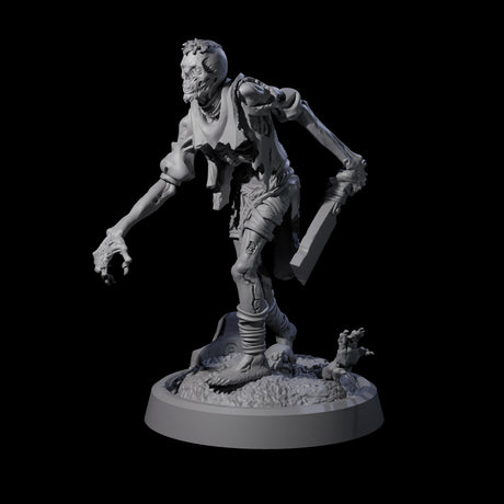 Weathered Zombie Serfs Miniature for Dungeons and Dragons, Pathfinder or other TTRPGs