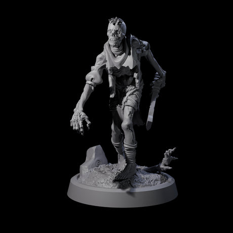 Weathered Zombie Serfs Miniature for Dungeons and Dragons, Pathfinder or other TTRPGs