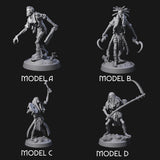 Weathered Zombie Serfs Miniature for Dungeons and Dragons, Pathfinder or other TTRPGs