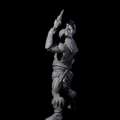 Weird Hair Human Barbarian Miniature for Dungeons and Dragons, Pathfinder or other TTRPGs