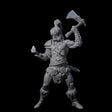 Weird Hair Human Barbarian Miniature for Dungeons and Dragons, Pathfinder or other TTRPGs