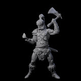 Weird Hair Human Barbarian Miniature for Dungeons and Dragons, Pathfinder or other TTRPGs