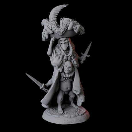 Weird Halfling Jester Pair A Miniature for Dungeons and Dragons, Pathfinder or other TTRPGs