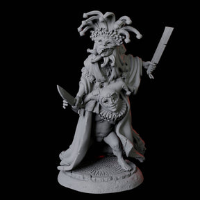 Weird Halfling Jester Pair B Miniature for Dungeons and Dragons, Pathfinder or other TTRPGs