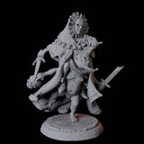 Weird Halfling Jester Pair C Miniature for Dungeons and Dragons, Pathfinder or other TTRPGs