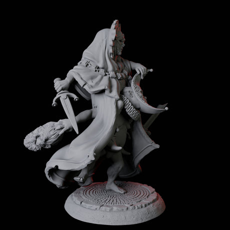 Weird Halfling Jester Pair C Miniature for Dungeons and Dragons, Pathfinder or other TTRPGs