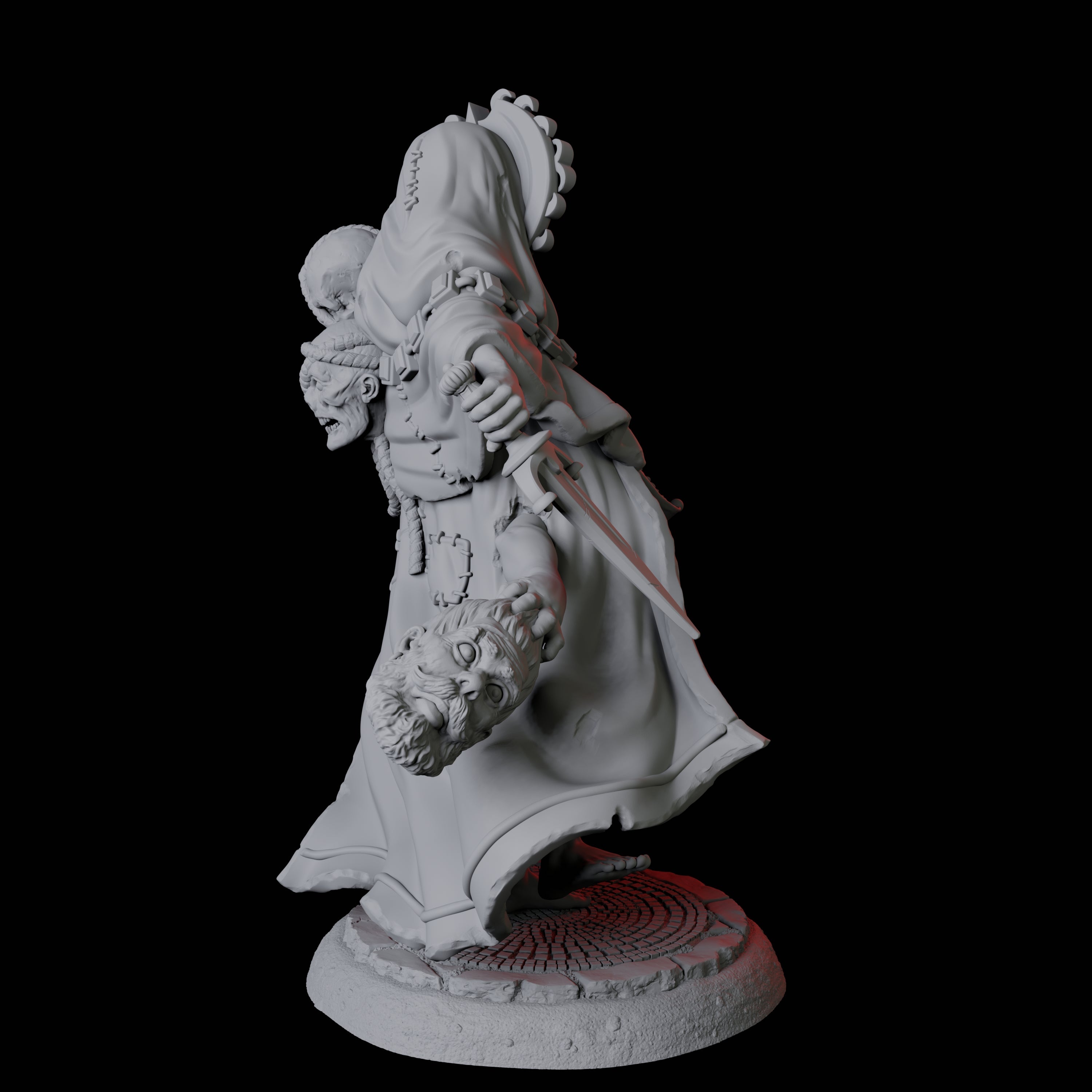 Weird Halfling Jester Pair C Miniature for Dungeons and Dragons, Pathfinder or other TTRPGs