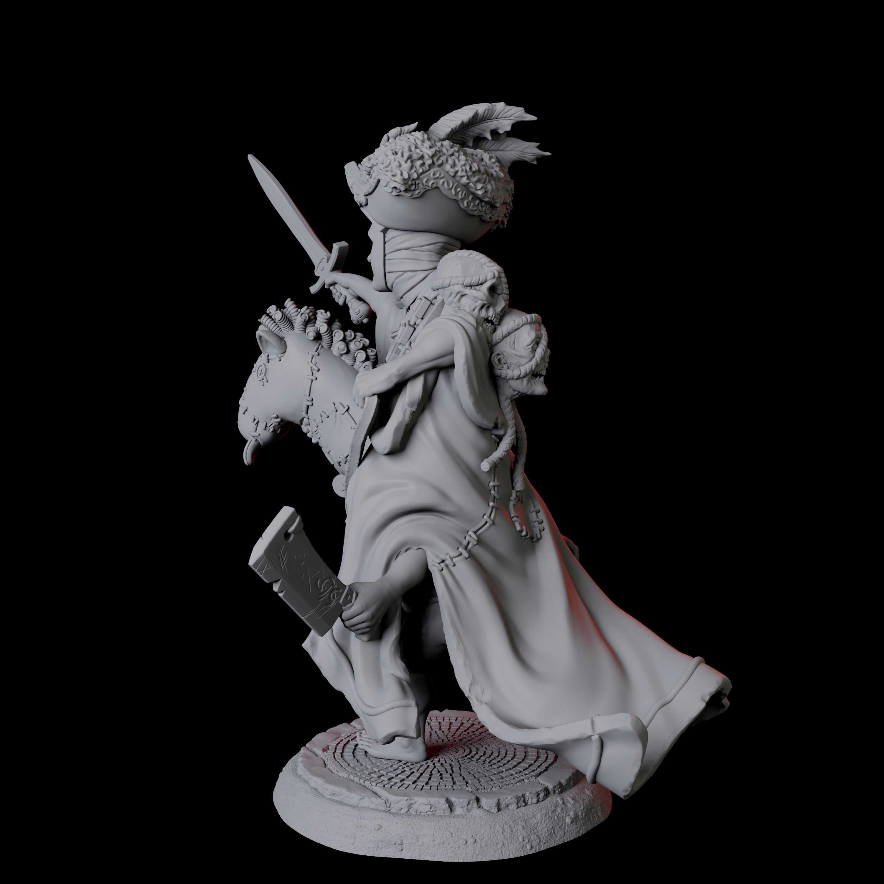 Weird Halfling Jester Pair D Miniature for Dungeons and Dragons, Pathfinder or other TTRPGs