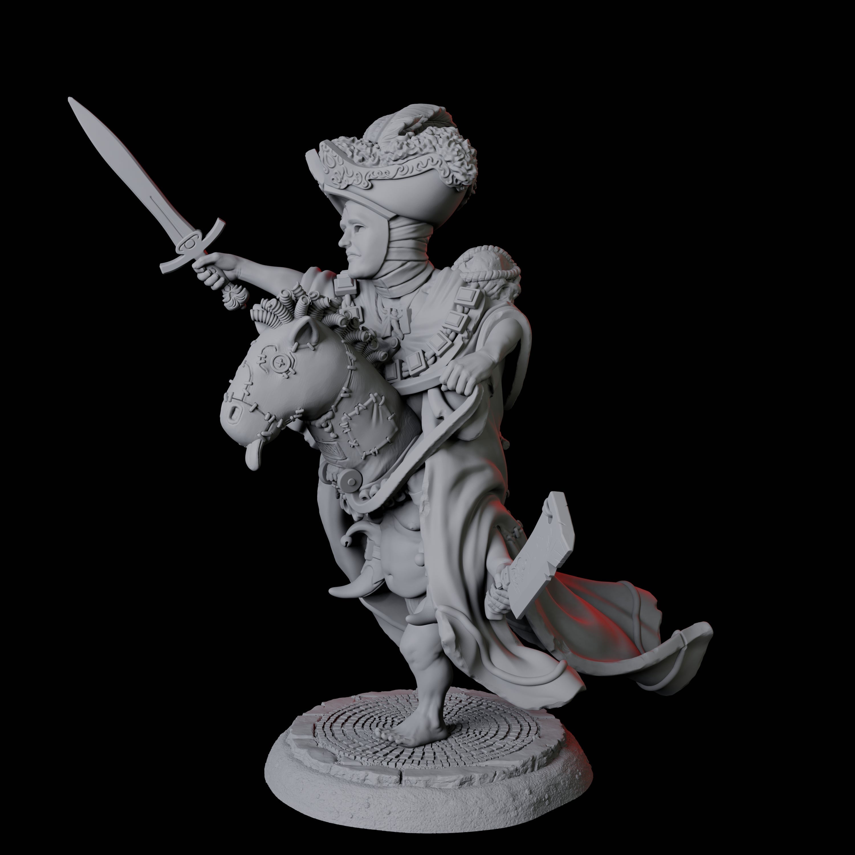 Weird Halfling Jester Pair D Miniature for Dungeons and Dragons, Pathfinder or other TTRPGs