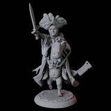 Weird Halfling Jester Pair D Miniature for Dungeons and Dragons, Pathfinder or other TTRPGs