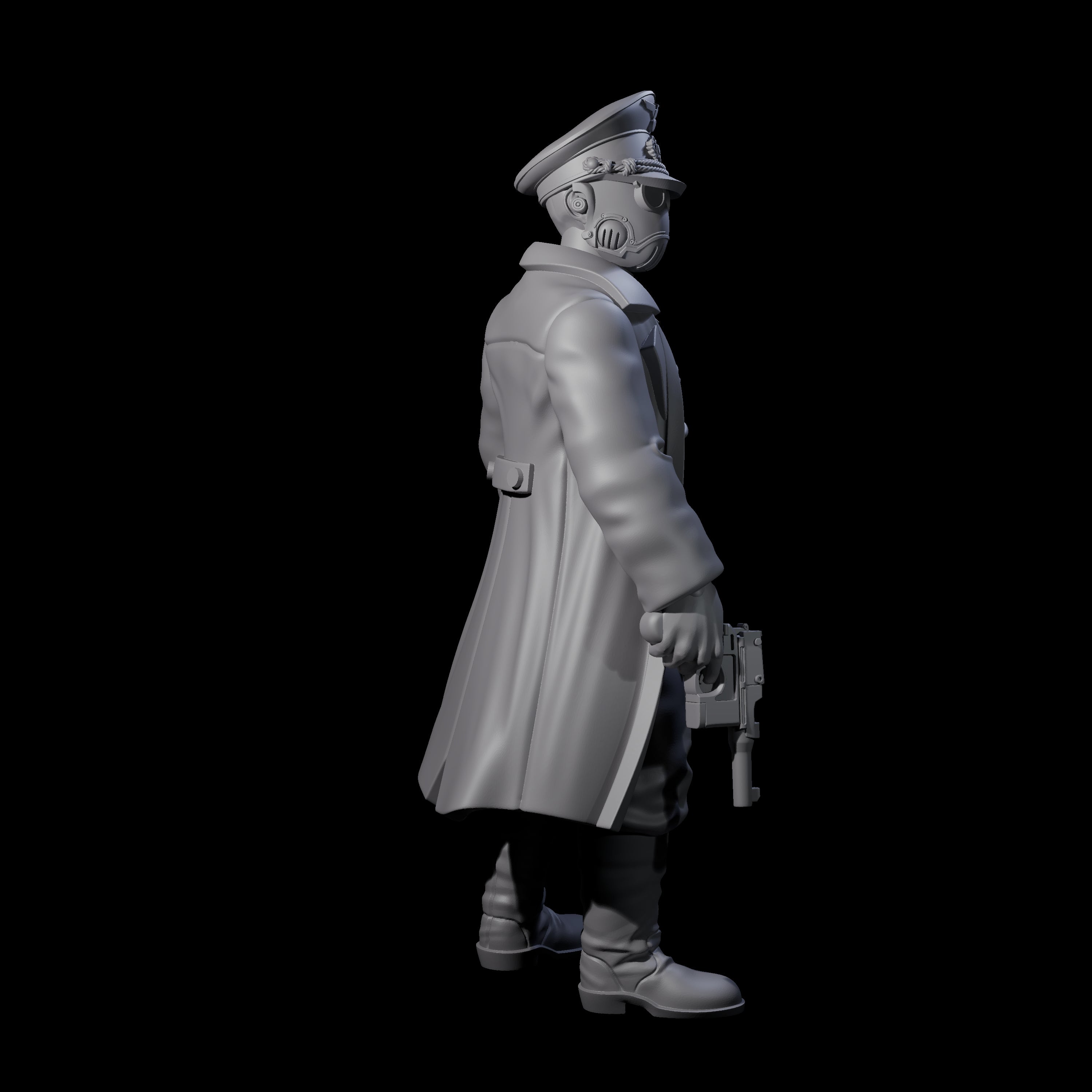 Weird War German Calculating Officer A Miniature for Dungeons and Dragons, Pathfinder or other TTRPGs