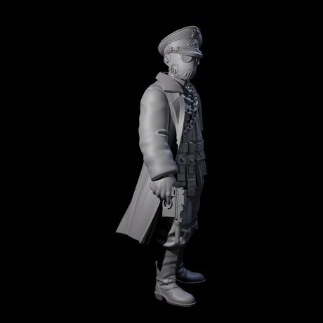 Weird War German Calculating Officer A Miniature for Dungeons and Dragons, Pathfinder or other TTRPGs