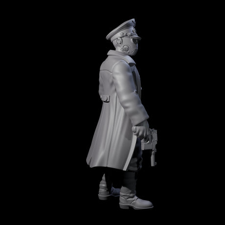 Weird War German Calculating Officer A Miniature for Dungeons and Dragons, Pathfinder or other TTRPGs