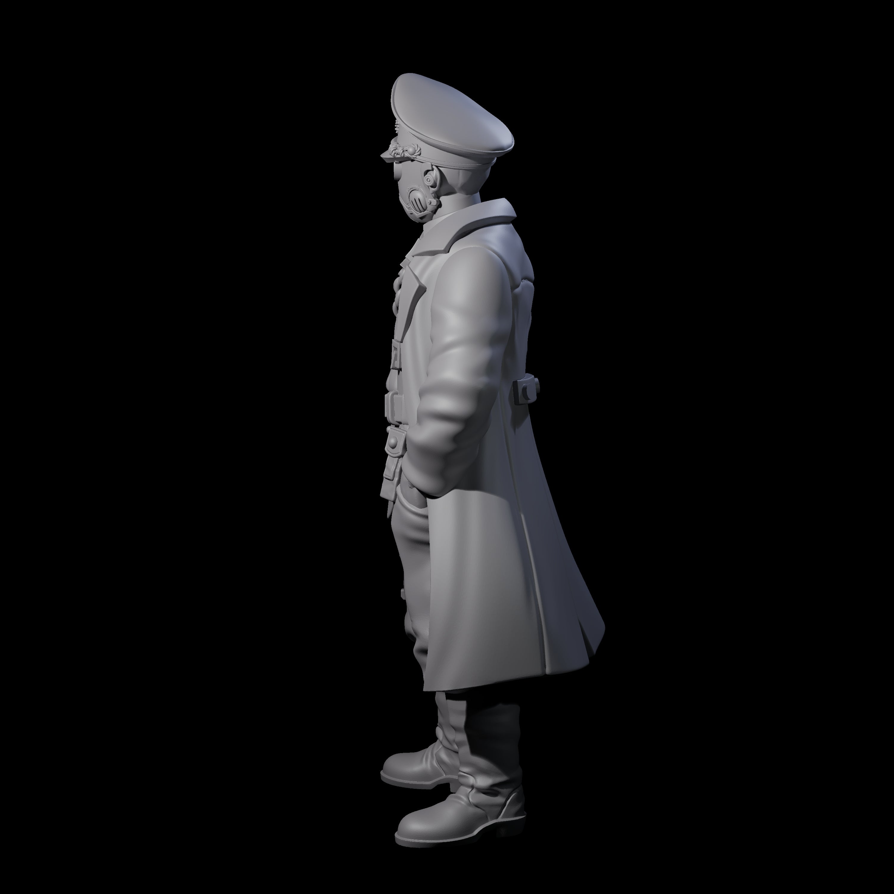 Weird War German Calculating Officer A Miniature for Dungeons and Dragons, Pathfinder or other TTRPGs