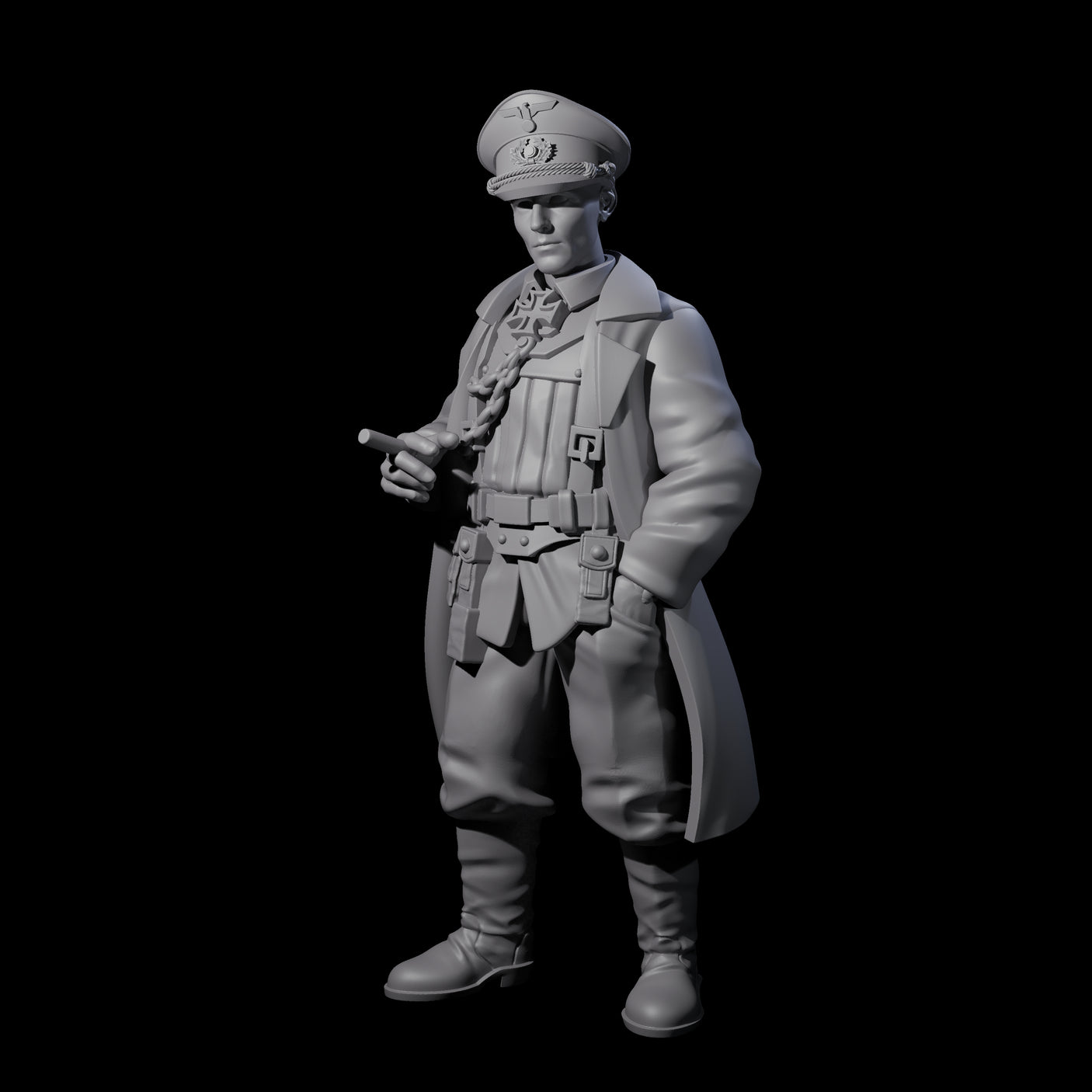 Weird War German Calculating Officer B Miniature for Dungeons and Dragons, Pathfinder or other TTRPGs