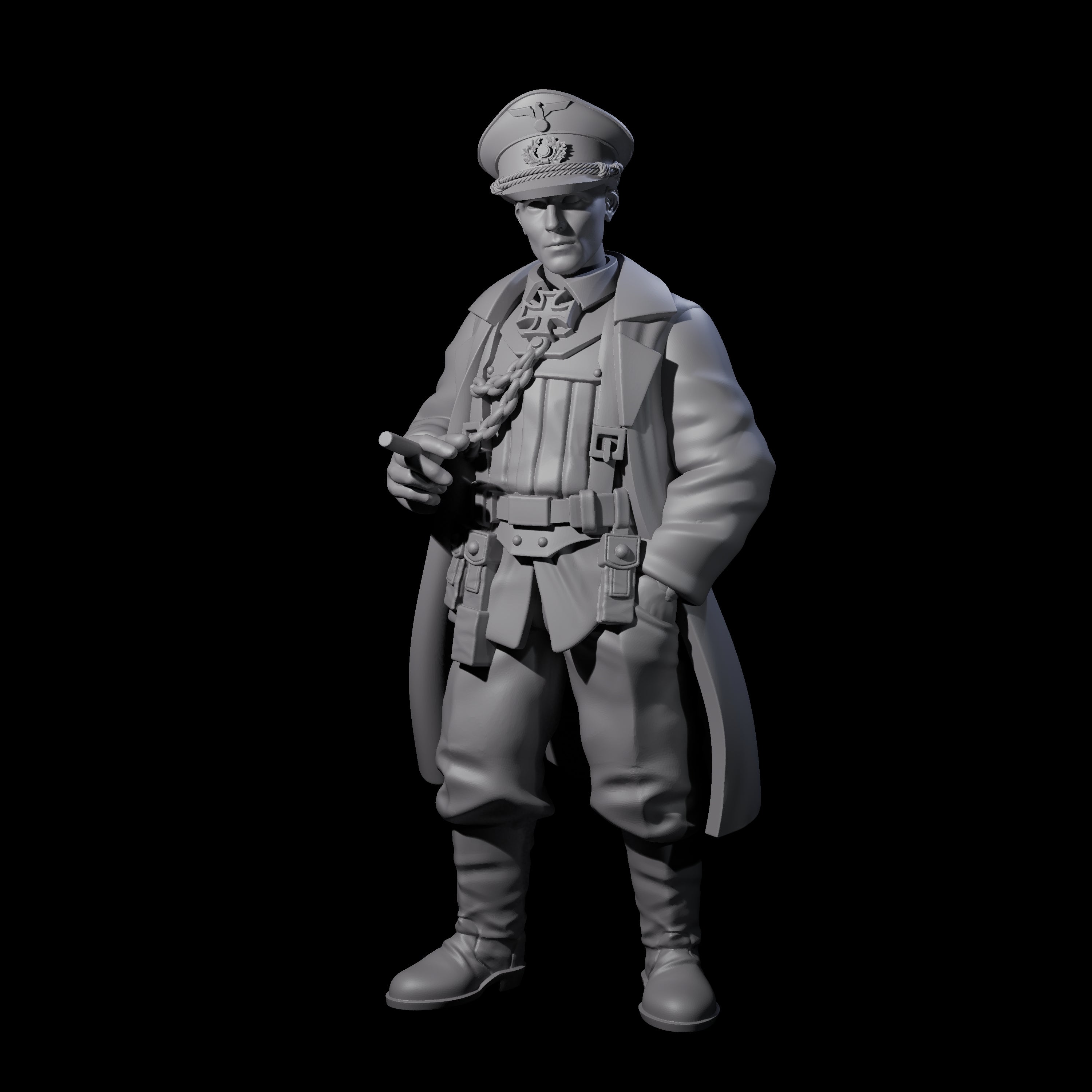 Weird War German Calculating Officer B Miniature for Dungeons and Dragons, Pathfinder or other TTRPGs