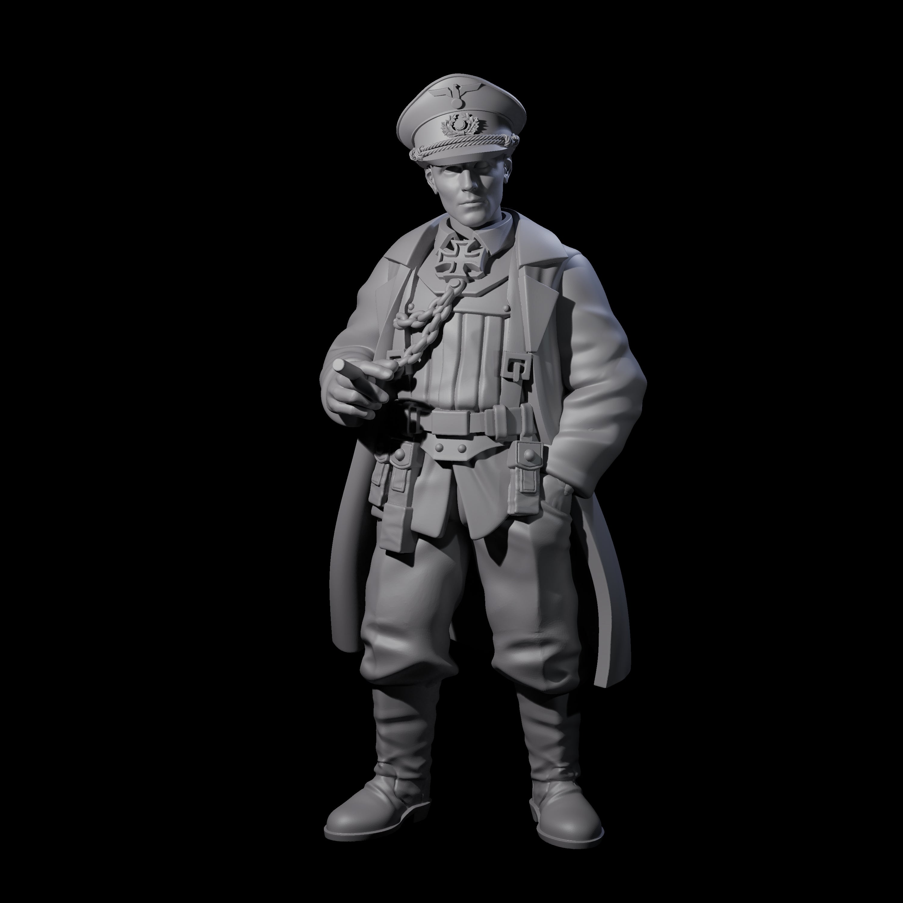Weird War German Calculating Officer B Miniature for Dungeons and Dragons, Pathfinder or other TTRPGs