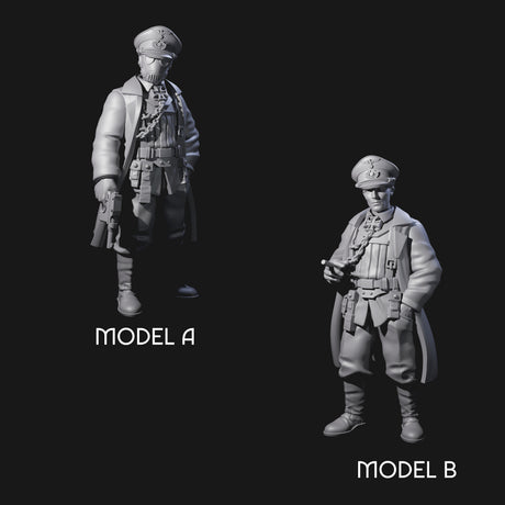 Weird War German Calculating Officers Miniature for Dungeons and Dragons, Pathfinder or other TTRPGs