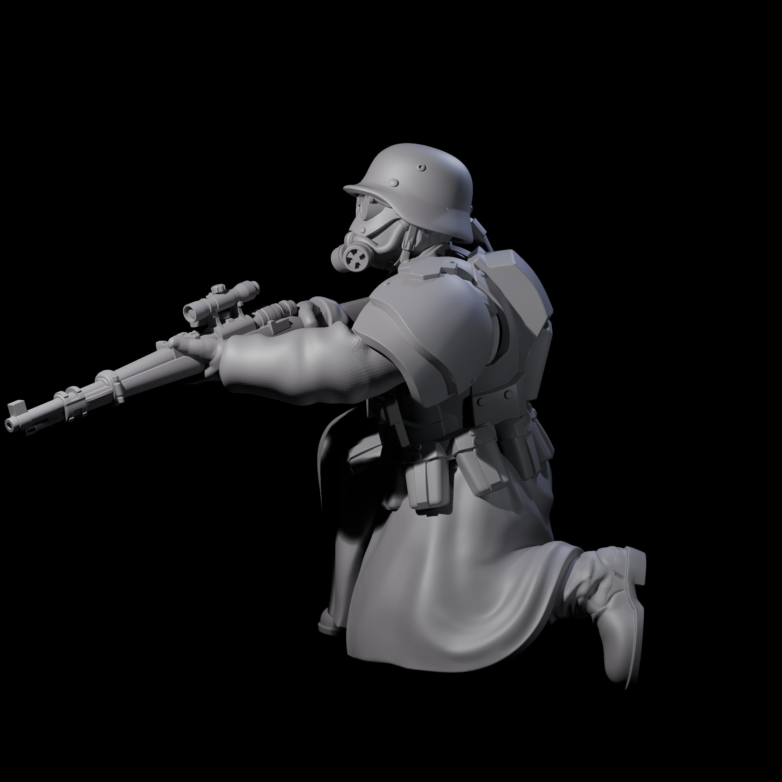 Weird War German Cold Sniper Miniature for Dungeons and Dragons, Pathfinder or other TTRPGs