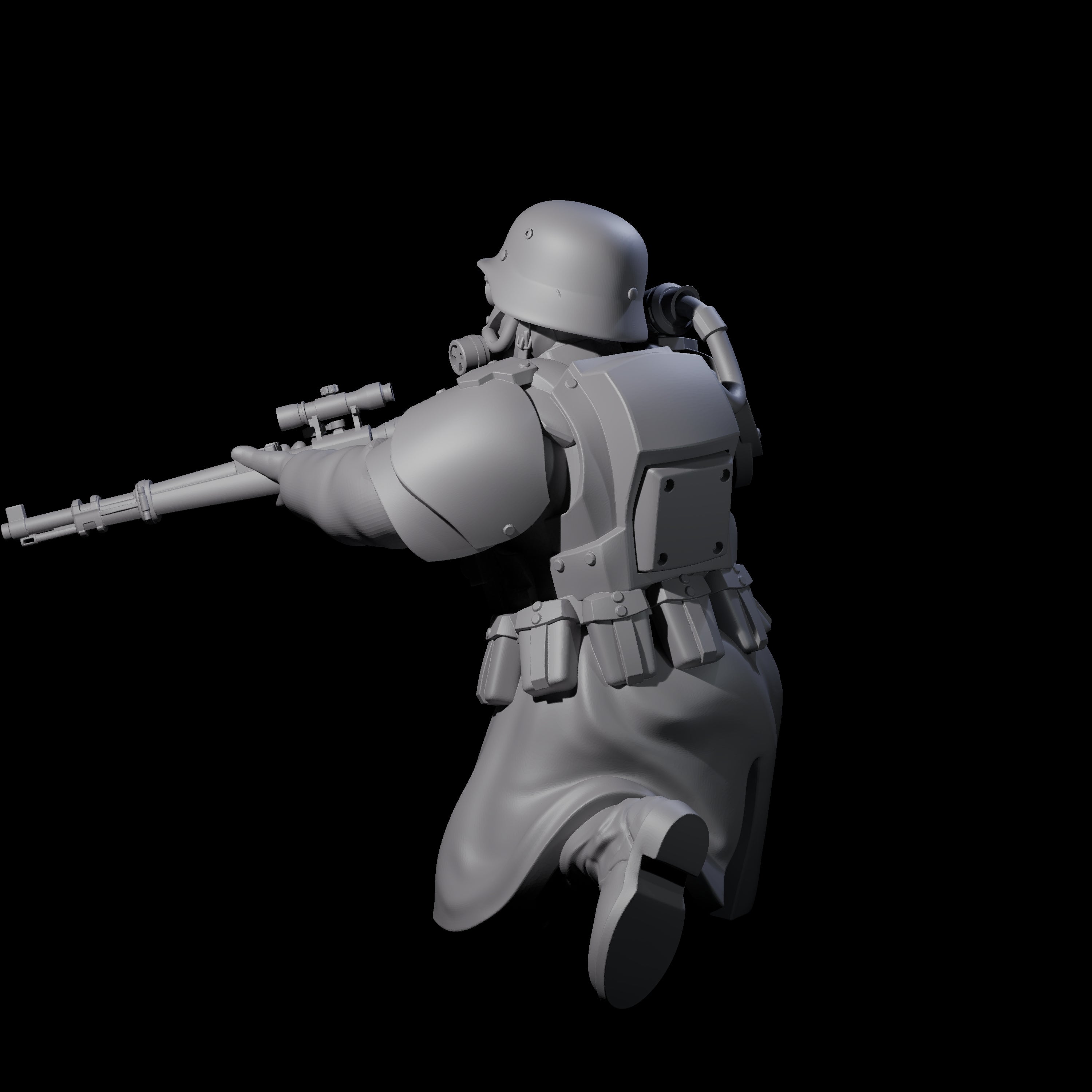 Weird War German Cold Sniper Miniature for Dungeons and Dragons, Pathfinder or other TTRPGs