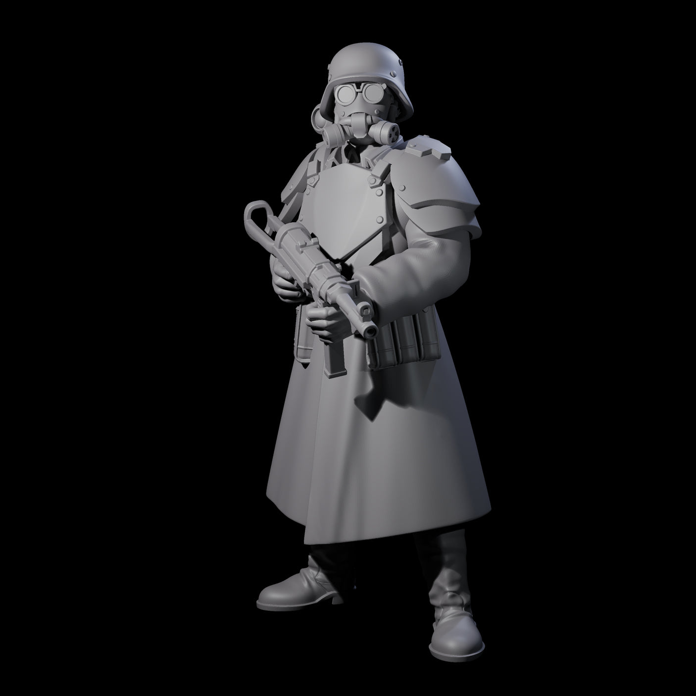 Weird War German Fast Firing SMG Commando A Miniature for Dungeons and Dragons, Pathfinder or other TTRPGs