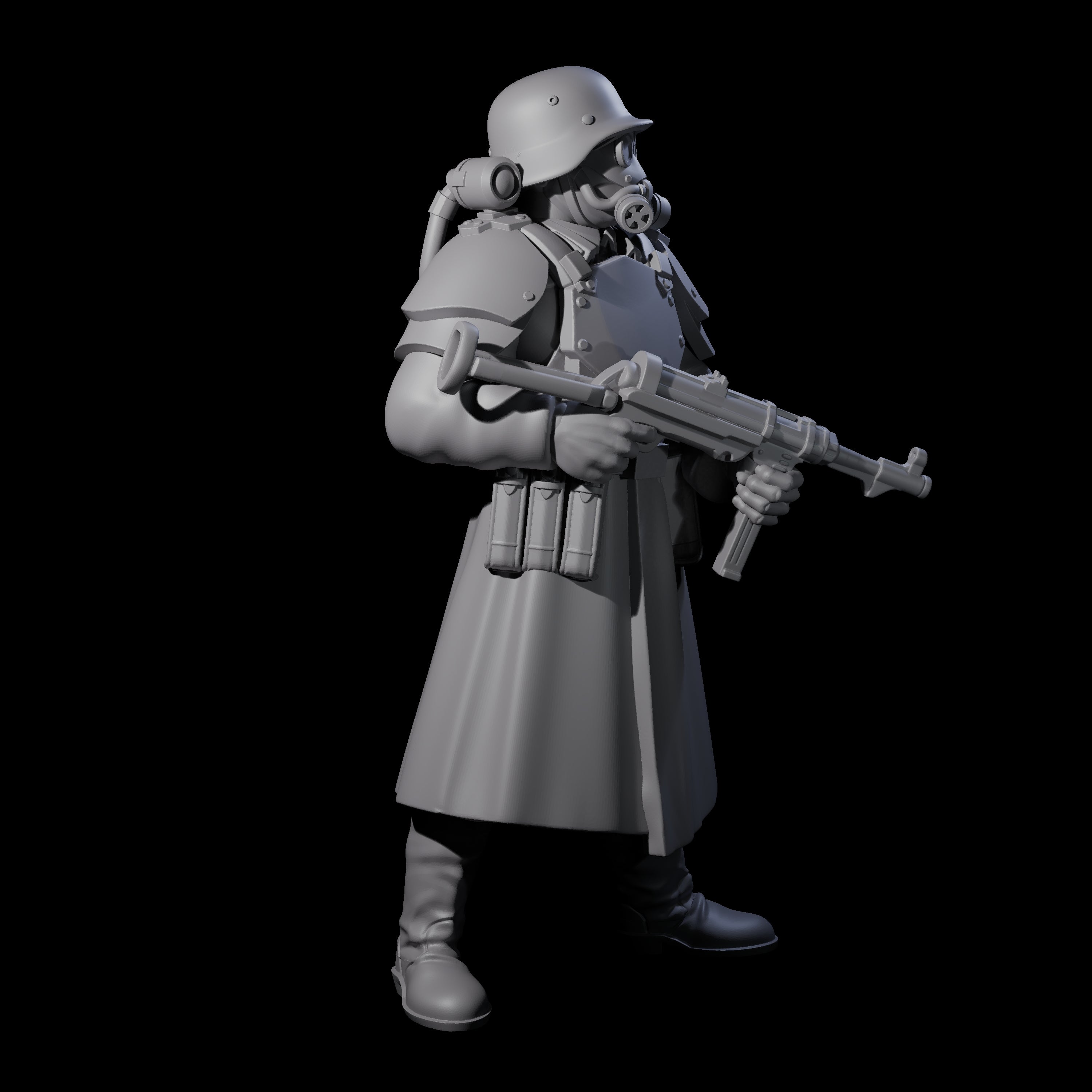 Weird War German Fast Firing SMG Commando A Miniature for Dungeons and Dragons, Pathfinder or other TTRPGs