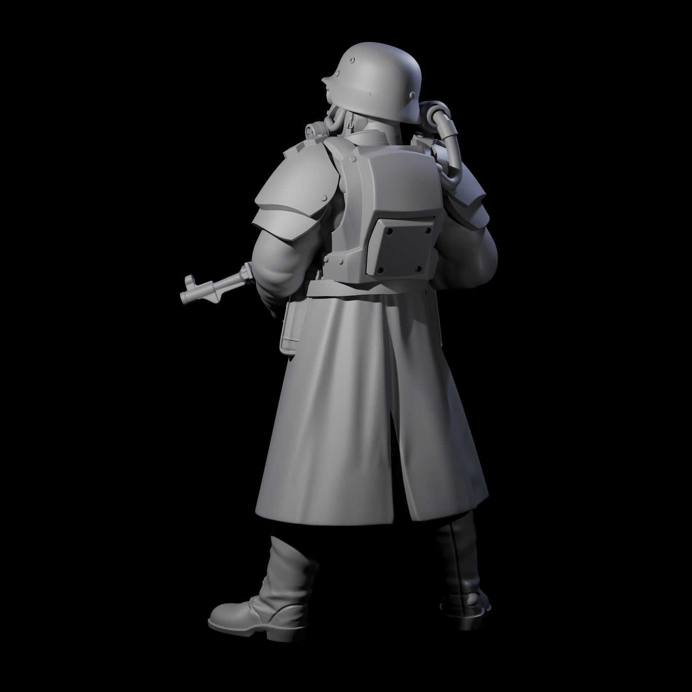 Weird War German Fast Firing SMG Commando A Miniature for Dungeons and Dragons, Pathfinder or other TTRPGs
