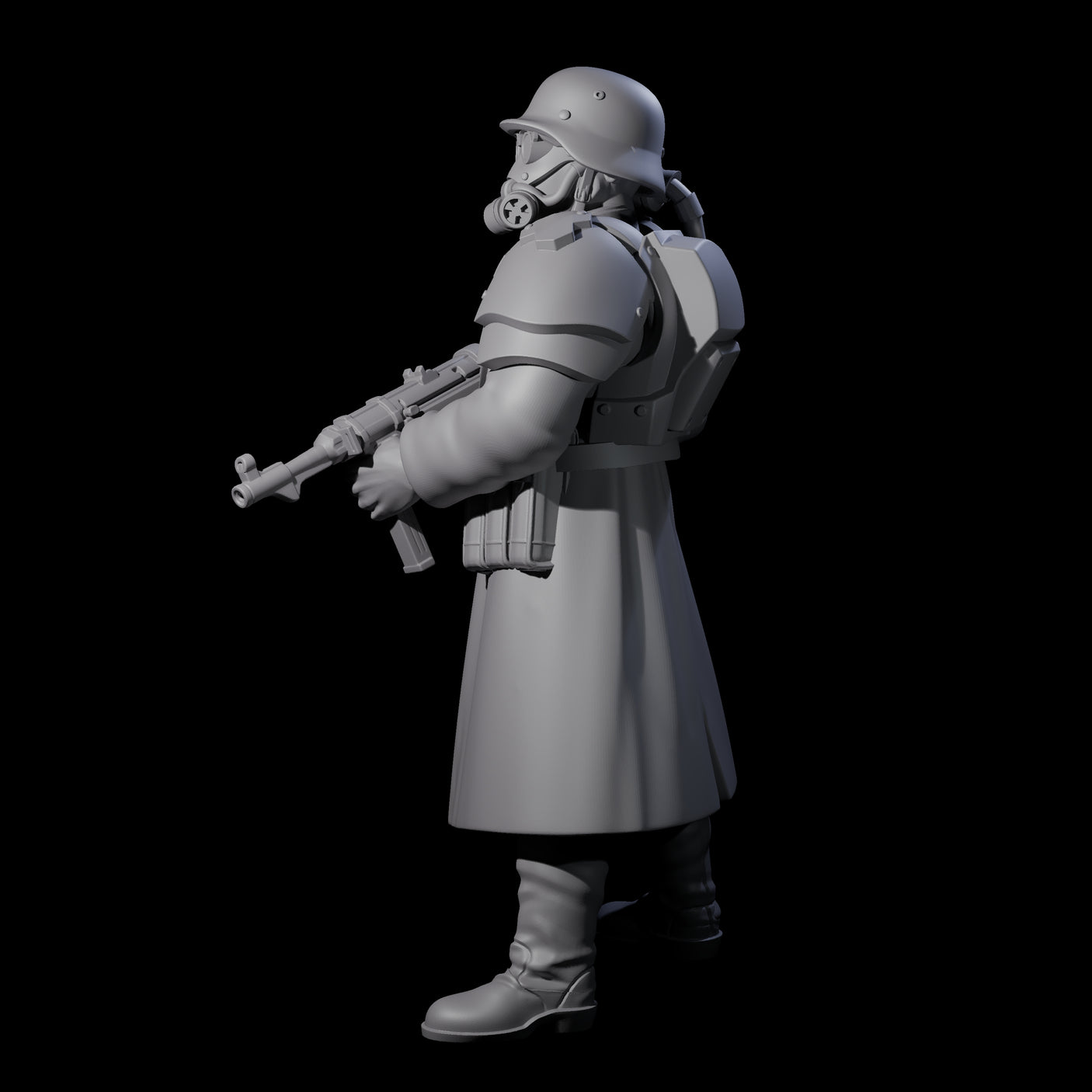 Weird War German Fast Firing SMG Commando A Miniature for Dungeons and Dragons, Pathfinder or other TTRPGs