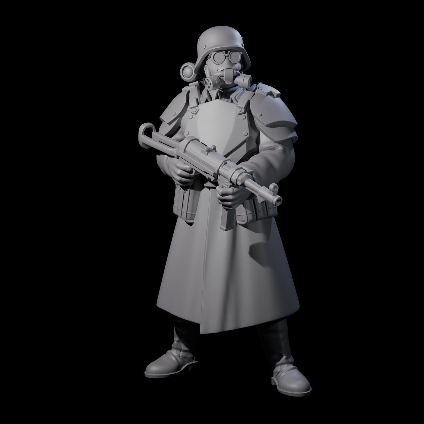 Weird War German Fast Firing SMG Commando A Miniature for Dungeons and Dragons, Pathfinder or other TTRPGs
