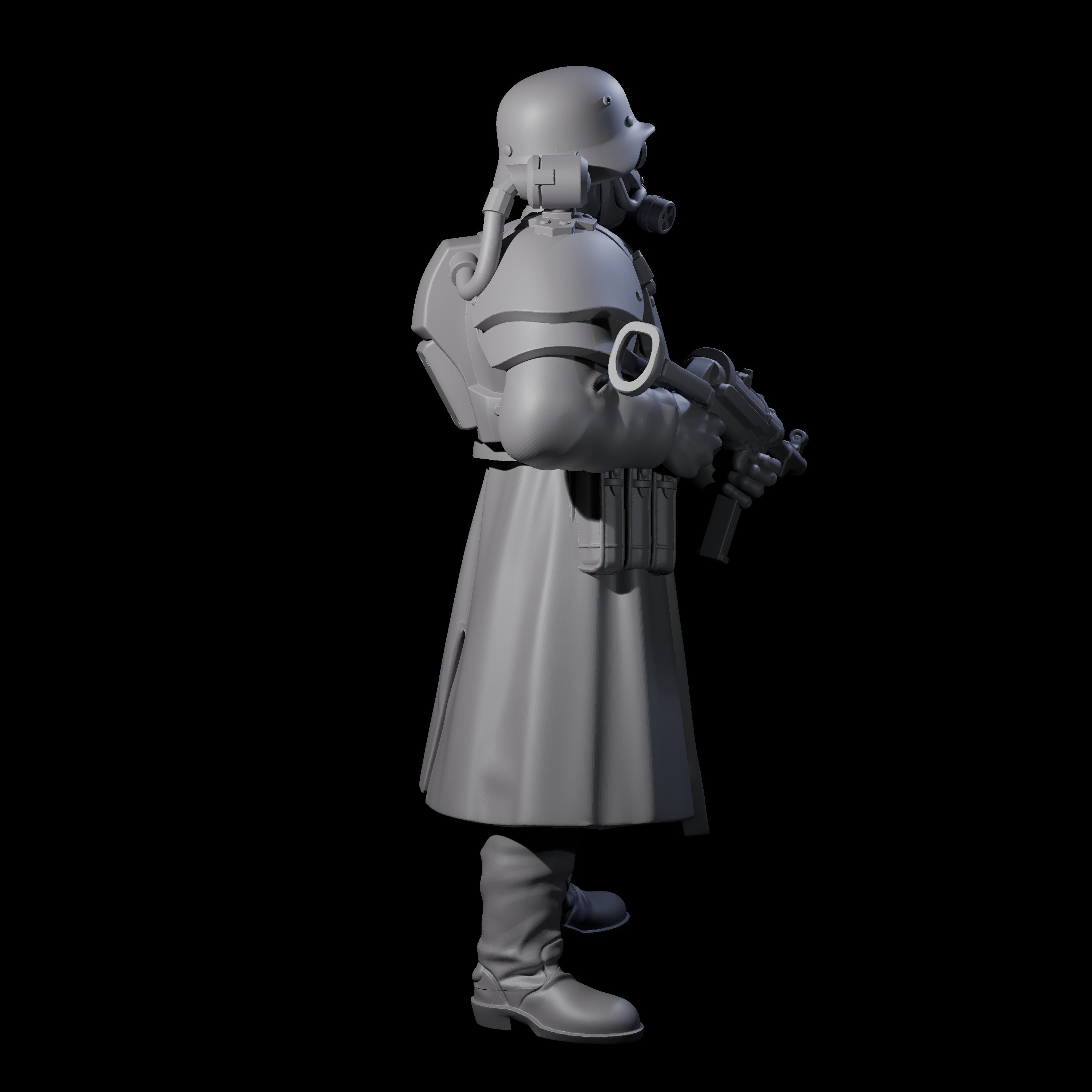 Weird War German Fast Firing SMG Commando A Miniature for Dungeons and Dragons, Pathfinder or other TTRPGs