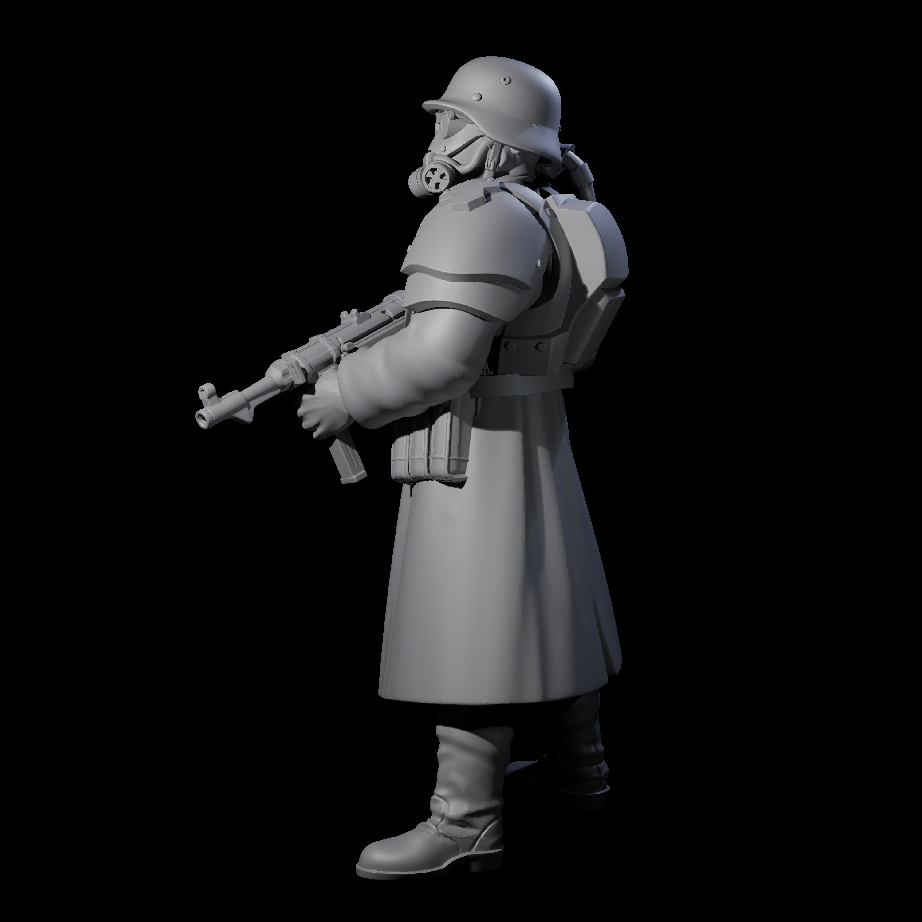 Weird War German Fast Firing SMG Commando A Miniature for Dungeons and Dragons, Pathfinder or other TTRPGs