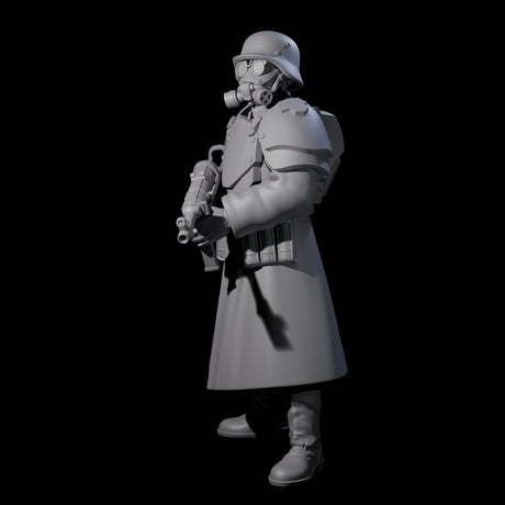 Weird War German Fast Firing SMG Commando A Miniature for Dungeons and Dragons, Pathfinder or other TTRPGs