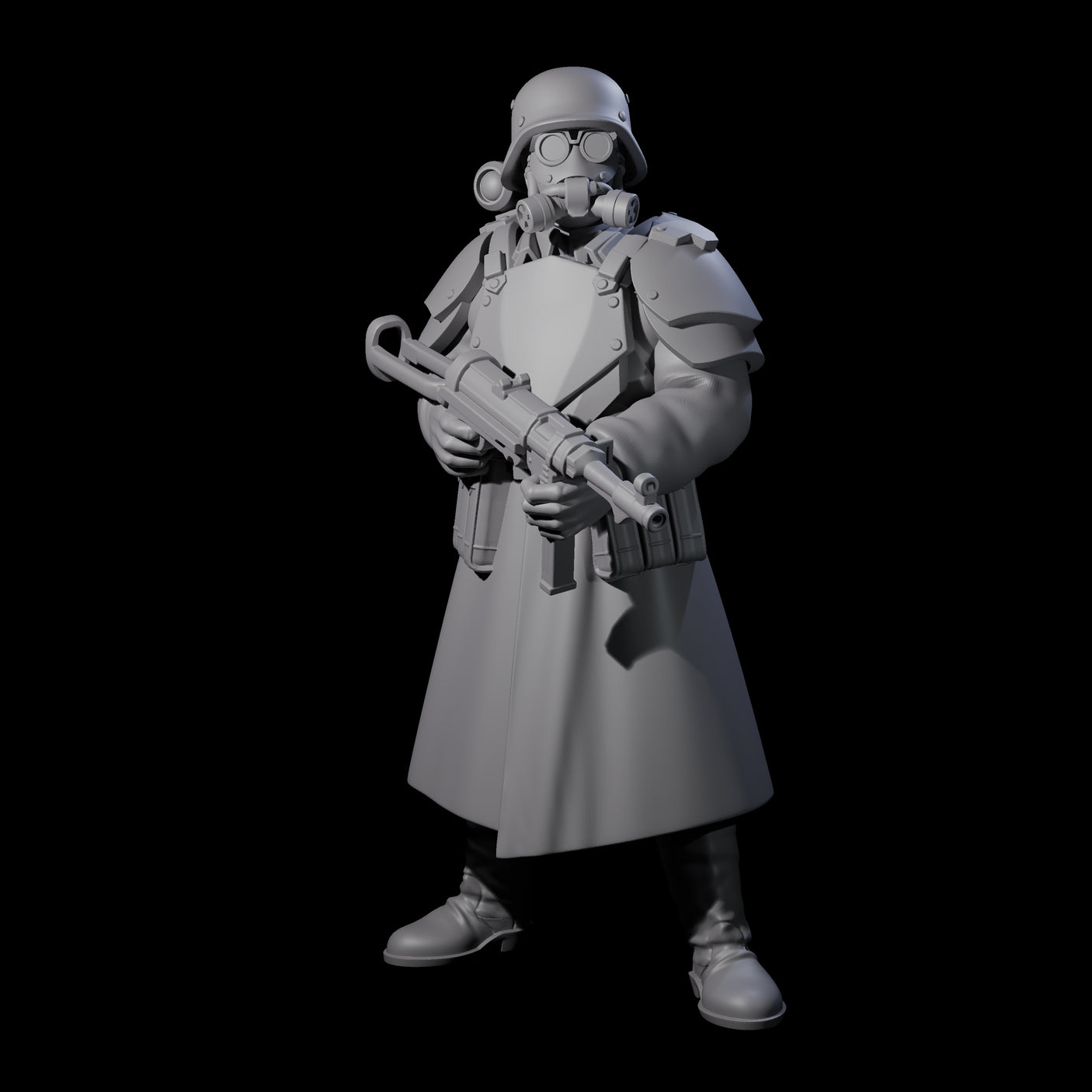 Weird War German Fast Firing SMG Commando A Miniature for Dungeons and Dragons, Pathfinder or other TTRPGs