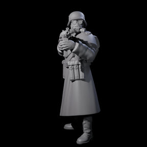 Weird War German Fast Firing SMG Commando B Miniature for Dungeons and Dragons, Pathfinder or other TTRPGs