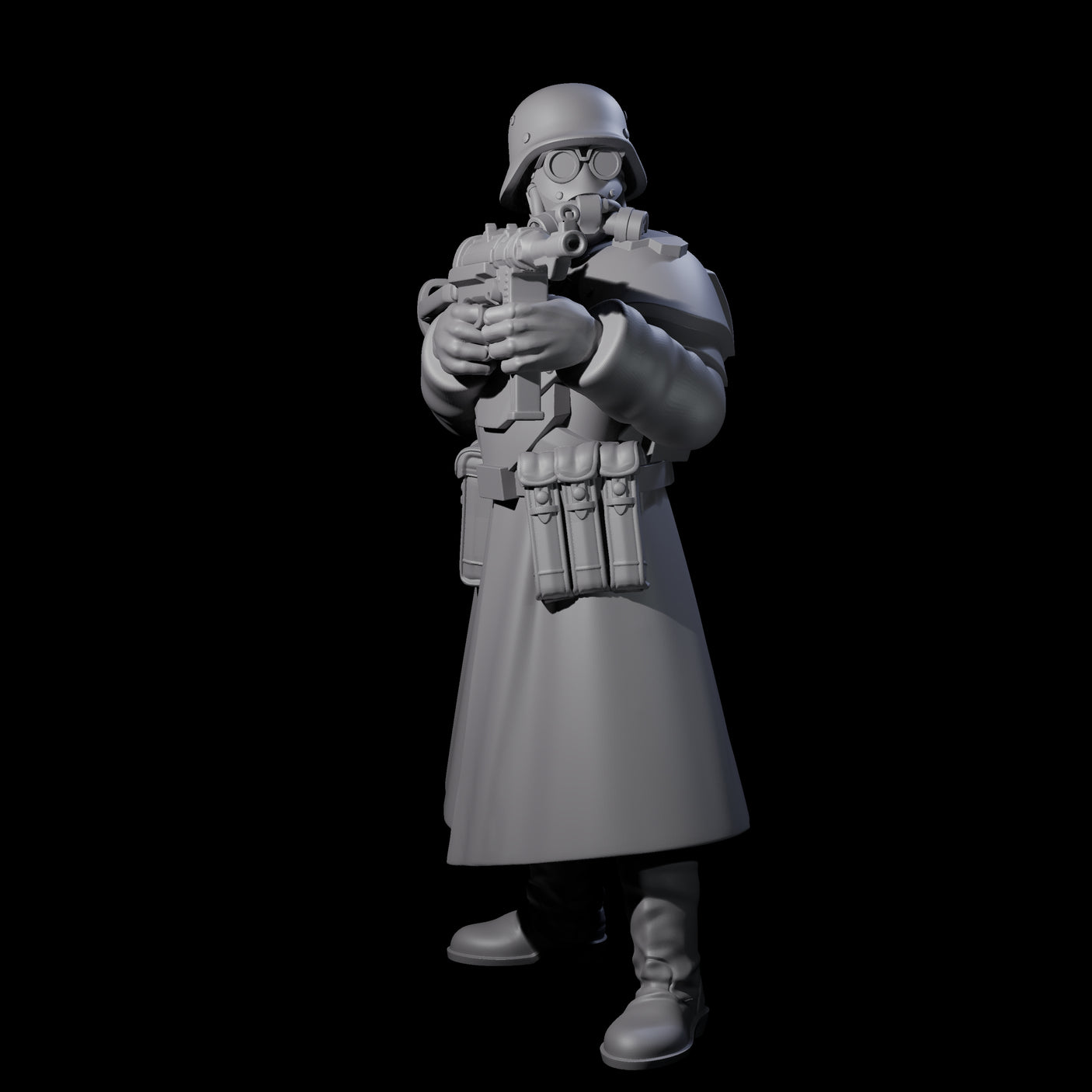 Weird War German Fast Firing SMG Commando B Miniature for Dungeons and Dragons, Pathfinder or other TTRPGs