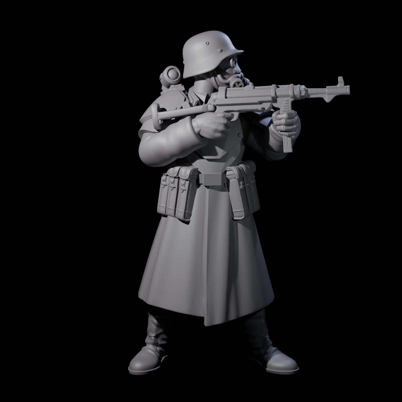 Weird War German Fast Firing SMG Commando B Miniature for Dungeons and Dragons, Pathfinder or other TTRPGs