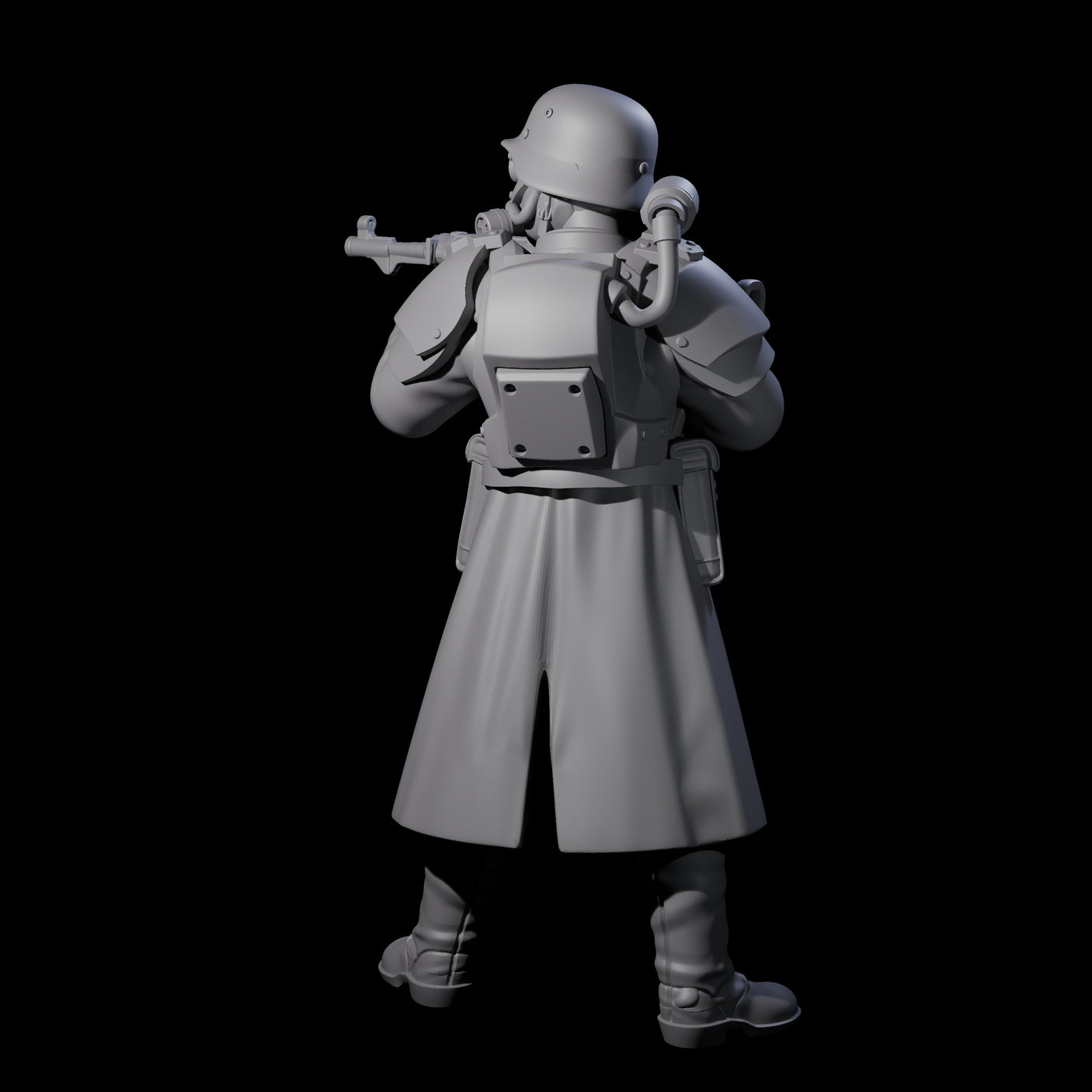 Weird War German Fast Firing SMG Commando B Miniature for Dungeons and Dragons, Pathfinder or other TTRPGs