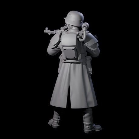 Weird War German Fast Firing SMG Commando B Miniature for Dungeons and Dragons, Pathfinder or other TTRPGs