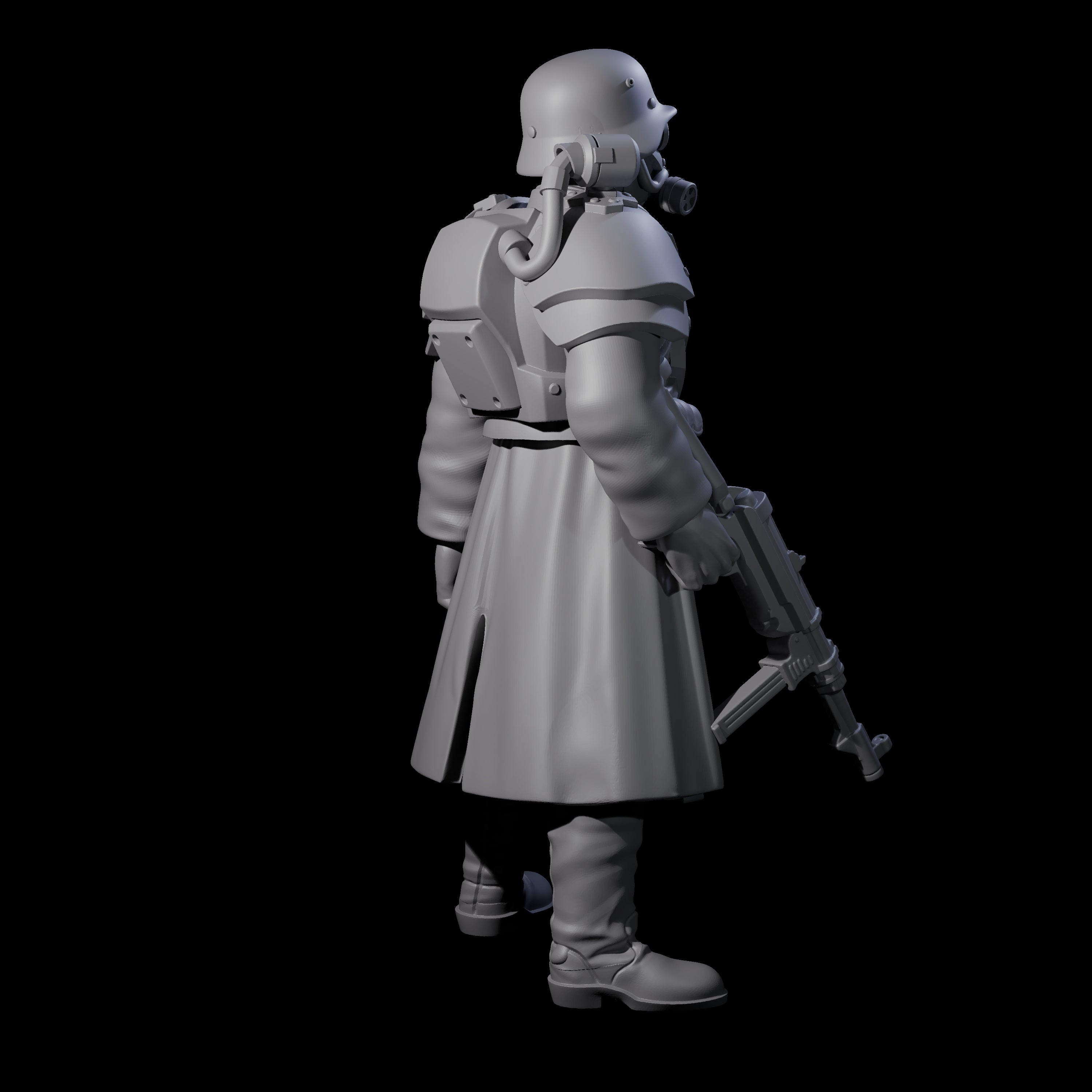 Weird War German Fast Firing SMG Commando C Miniature for Dungeons and Dragons, Pathfinder or other TTRPGs