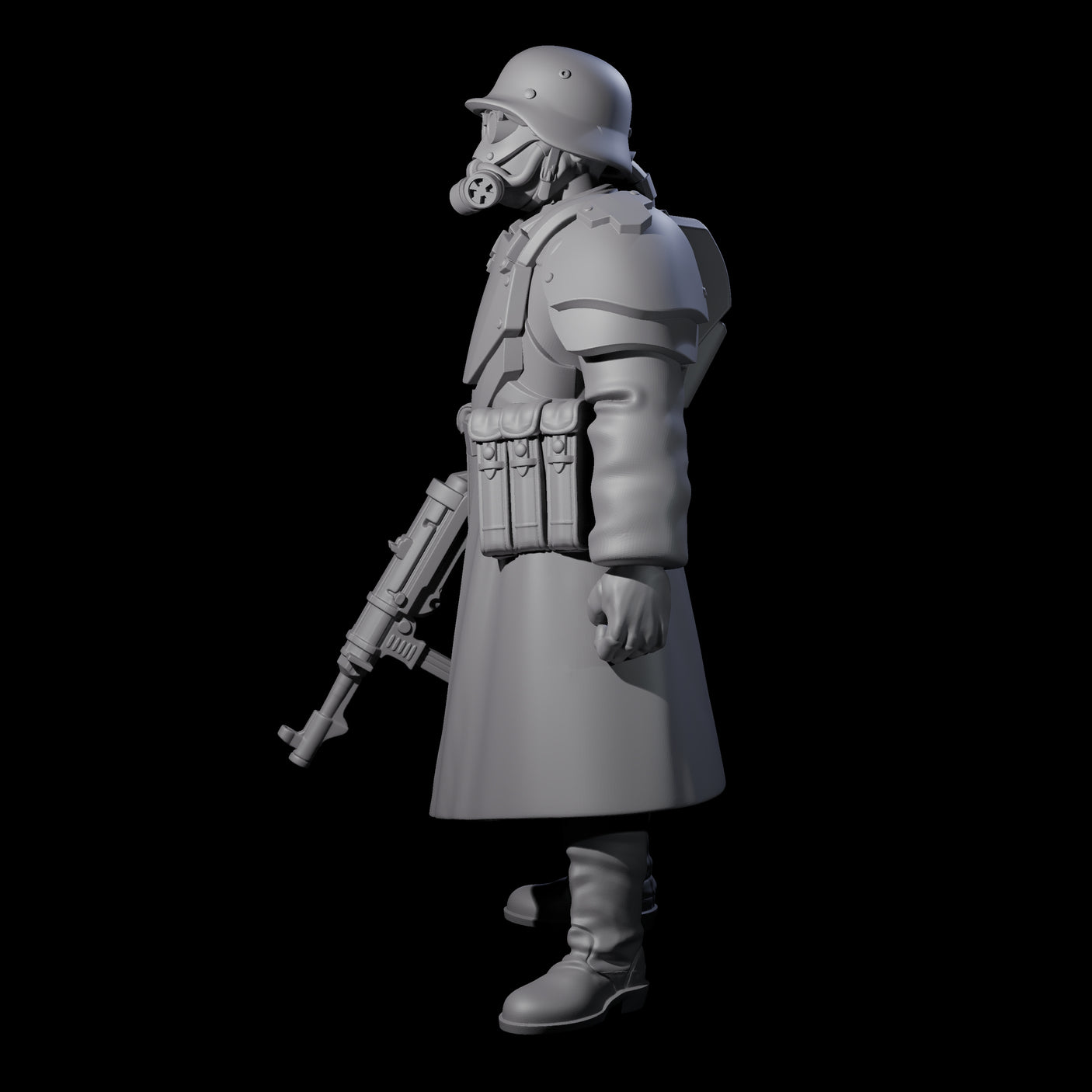 Weird War German Fast Firing SMG Commando C Miniature for Dungeons and Dragons, Pathfinder or other TTRPGs