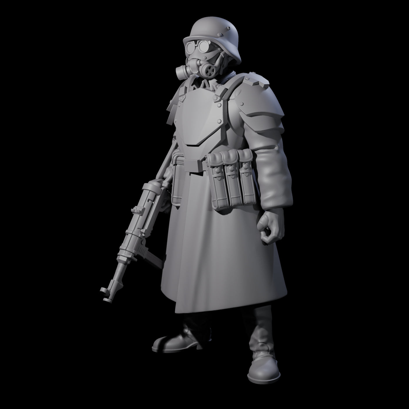 Weird War German Fast Firing SMG Commando C Miniature for Dungeons and Dragons, Pathfinder or other TTRPGs