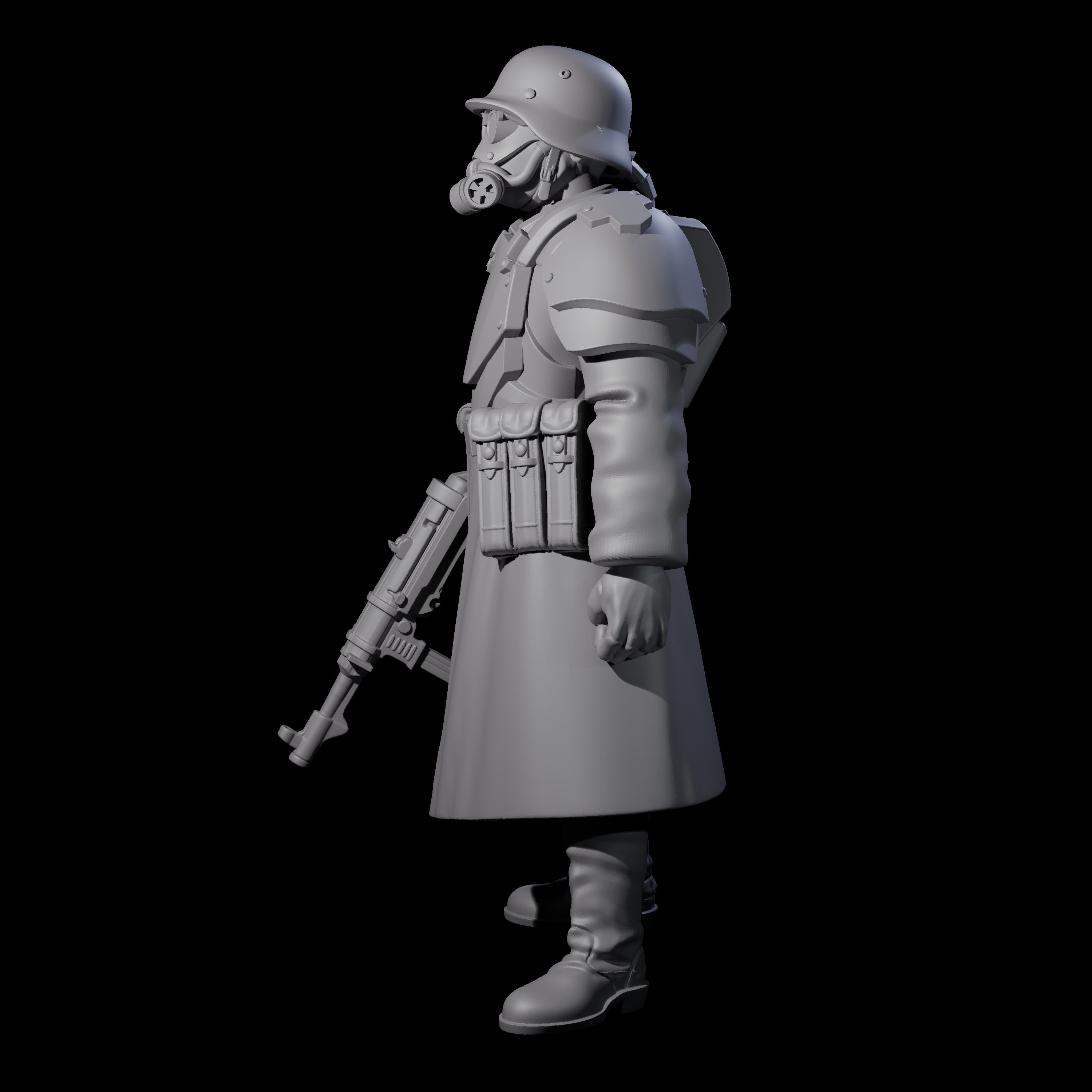 Weird War German Fast Firing SMG Commando C Miniature for Dungeons and Dragons, Pathfinder or other TTRPGs